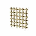 Designs Of Distinction .375in Flat Fluted Square Decorative Grille - Satin Brass, 24in W x 72in L Sheet 01SQ2472DK08SB1
